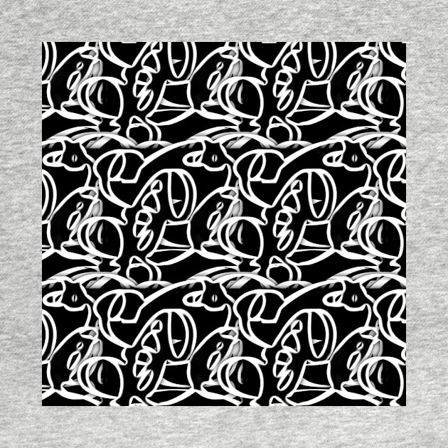 Pattern Drawing Abstract White / Black by k-creatif